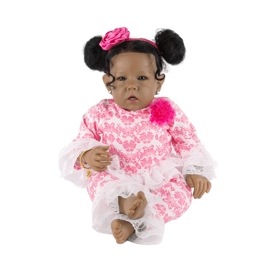 Boneca Bebê Reborn Afro Americana Reborn Baby Dolls, NCol Realistic Baby  Dolls - Miami Outlet Importados