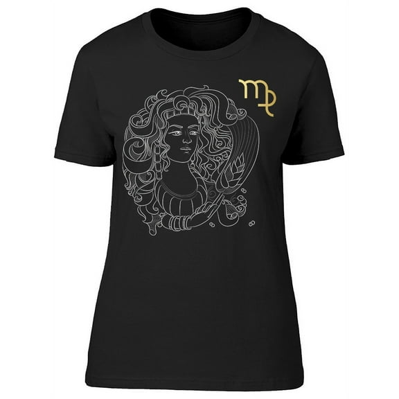 Linear Zodiac Sign Virgo T-Shirt Women -Image by Shutterstock, Female 3X-Large