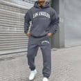 thumbnail image 4 of CONZONE Mens 2 Piece Sweatsuits Casual Men's Jogging Tracksuit Set Letter Graphic Pullover Hoodie Pants Sweat Suit for Men Cozy Fall Winter Athletic Track Suit Outfits, 4 of 4