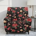 thumbnail image 2 of Kuiaobaty Poinsettia Snowflake Reclining Sofa Slipcover Christmas Durable Recliner Chair Cover Large Reclining Slipcover Nonslip Recliner Couch Cover with Side Pocket for Living Room, 2 of 8