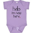 thumbnail image 3 of Inktastic Hello, I'm New Here. Boys or Girls Baby Bodysuit, 3 of 5