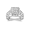 forever Bride 0.5ct Diamond Half-Eternity Wedding Ring Set, 10K White Gold, [Includes Box]