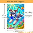 thumbnail image 4 of Garden Flag Diving Schnauzer Garden Flag, 12x18 inches, double-sided 2D design, a lively and fun cute pet ocean-style garden flag, perfect for summer outdoor decoration, suitable for courtyards, lawn, 4 of 6