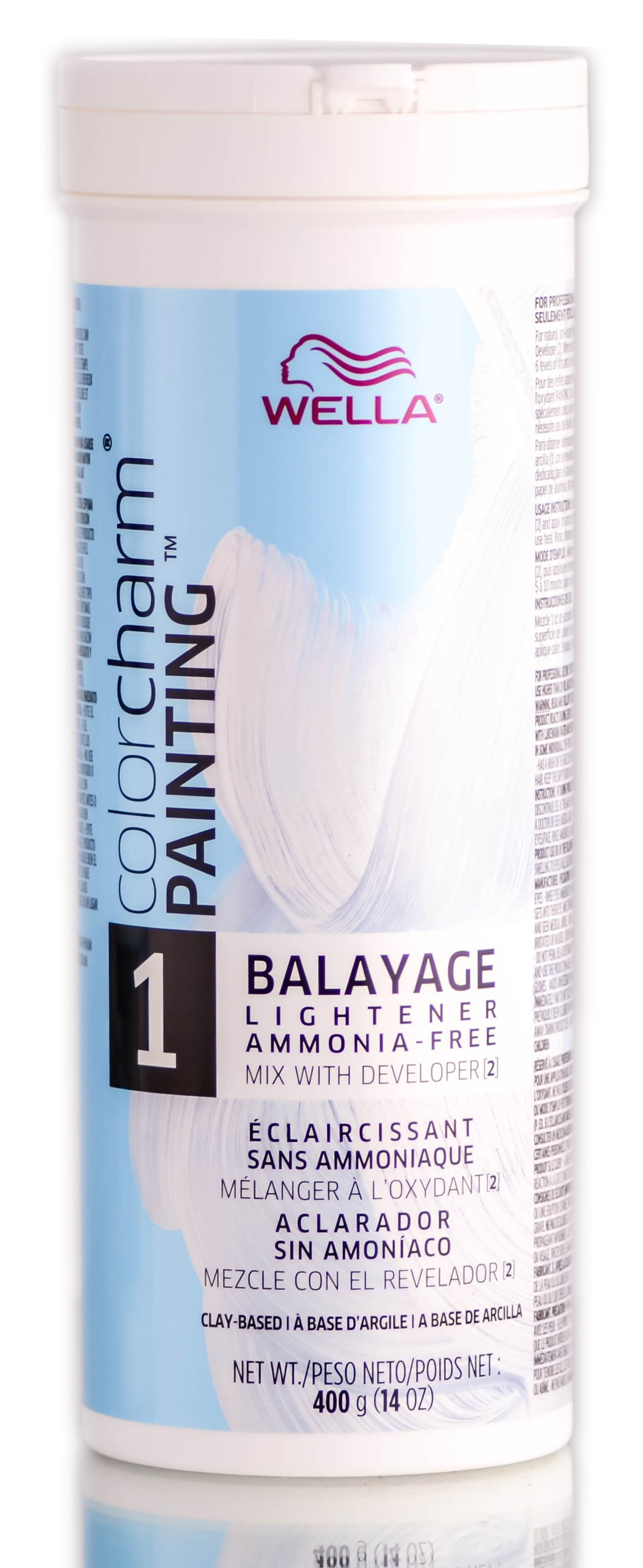 14 oz , Wella Color Charm Ammonia-Free Painting 1 Balayage Lightener Hair -  Pack of 3 w/ Sleek Teasing Comb 