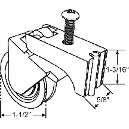 

Door Hardware Patio Door Roller 900-9848