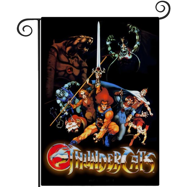 Thundercats-bandera de jardín temática. Regalo perfecto para fans, amigos y familiares, ideal para actividades al aire libre y decoración de fiestas.28CM*45CM