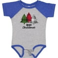 thumbnail image 3 of Inktastic Merry Christmas Plaid Trees Boys or Girls Baby Bodysuit, 3 of 5