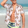 thumbnail image 5 of Lsque Dachshund Dog Puppy pattern Hawaiian Shirt for Men, Unisex Summer Beach Casual Short Sleeve Button Down Shirts-, 5 of 9