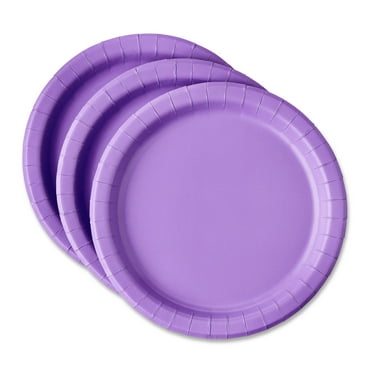 Disposable Paper Plates, 9", Purple, 20 Count, by Way To Celebrate