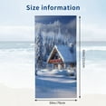 thumbnail image 3 of PHYHOO Christmas Landscape with Snow Covered House Beach Towel Christmas Camping Towels Microfiber Sand Free Quick Dry Ultra Absorbent Super Soft for Kids Adults 30x60in, 3 of 8