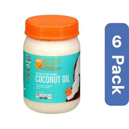 Betterbody Naturally Refined Coconut Oil 15.5 oz (Pack Of 6)