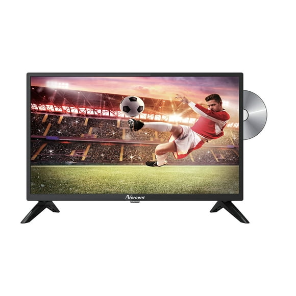 Norcent 24 Inch 720P LED HD Backlight Flat DVD Combo TV, VGA USB HDMI Digital TV Tuner Cable, Build-in DVD Player Dual Channel 3W Speakers Monitor Television (24 inch)