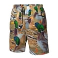 thumbnail image 4 of Balery Mallard Ducks Traje de Baño Estilo Hawaiano para Hombre, Shorts de Secado Rápido con Bolsillos-Large, 4 of 6