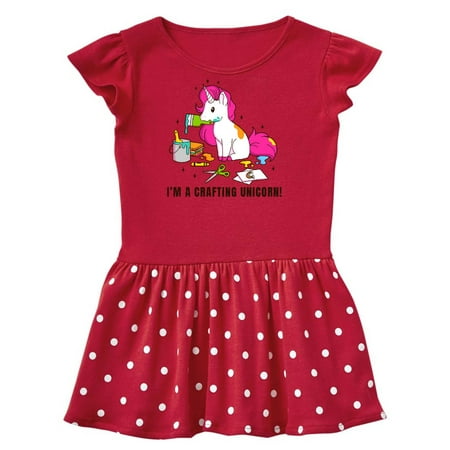 

Inktastic I m a Crafting Unicorn Gift Toddler Girl Dress