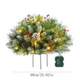 thumbnail image 3 of Clearance!24 Inchs Christmas Tree Frosted Urn Filler Xmas Trees with Cones, Red Berries, Battery Operated Christmas Tree with Timer, 40 Lights, Tripod Stake, Outdoor Christmas Tree for Planter, Porch, 3 of 5