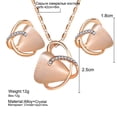 thumbnail image 4 of MasteelfCA Pendentif Collier Boucles d'Oreilles Ensemble Bijou Opale Triangle Cadeau pour Noël Mariage Fête, 4 of 7