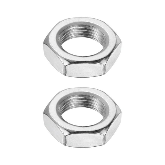 Uxcell M20x1.5mm Hex Nuts, 2Pcs 304 Stainless Steel Metric Fine Thread Hexagon Lock Nuts Fasteners 30mm/1.18" Width, 10mm/0.39" Height for Machinery Automotive Industrial Use