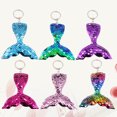 thumbnail image 4 of Shisuyan 6 Pcs Pendentif Suspendu pour Sac Queue de Poisson Porte-Clés Décoratif Rose pour Offrir, 4 of 8