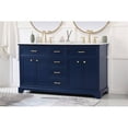thumbnail image 2 of Elegant Decor Americana 60" Solid Wood and Metal Single Bathroom Vanity in Blue, 2 of 8