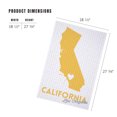 thumbnail image 3 of Lantern Press 1000 Piece Jigsaw Puzzle, Los Angeles, California, State Outline and Heart (Yellow), 3 of 5