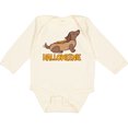 thumbnail image 3 of Inktastic Halloweenie Cute Dachshund in Hot Dog Costume Boys or Girls Long Sleeve Baby Bodysuit, 3 of 5