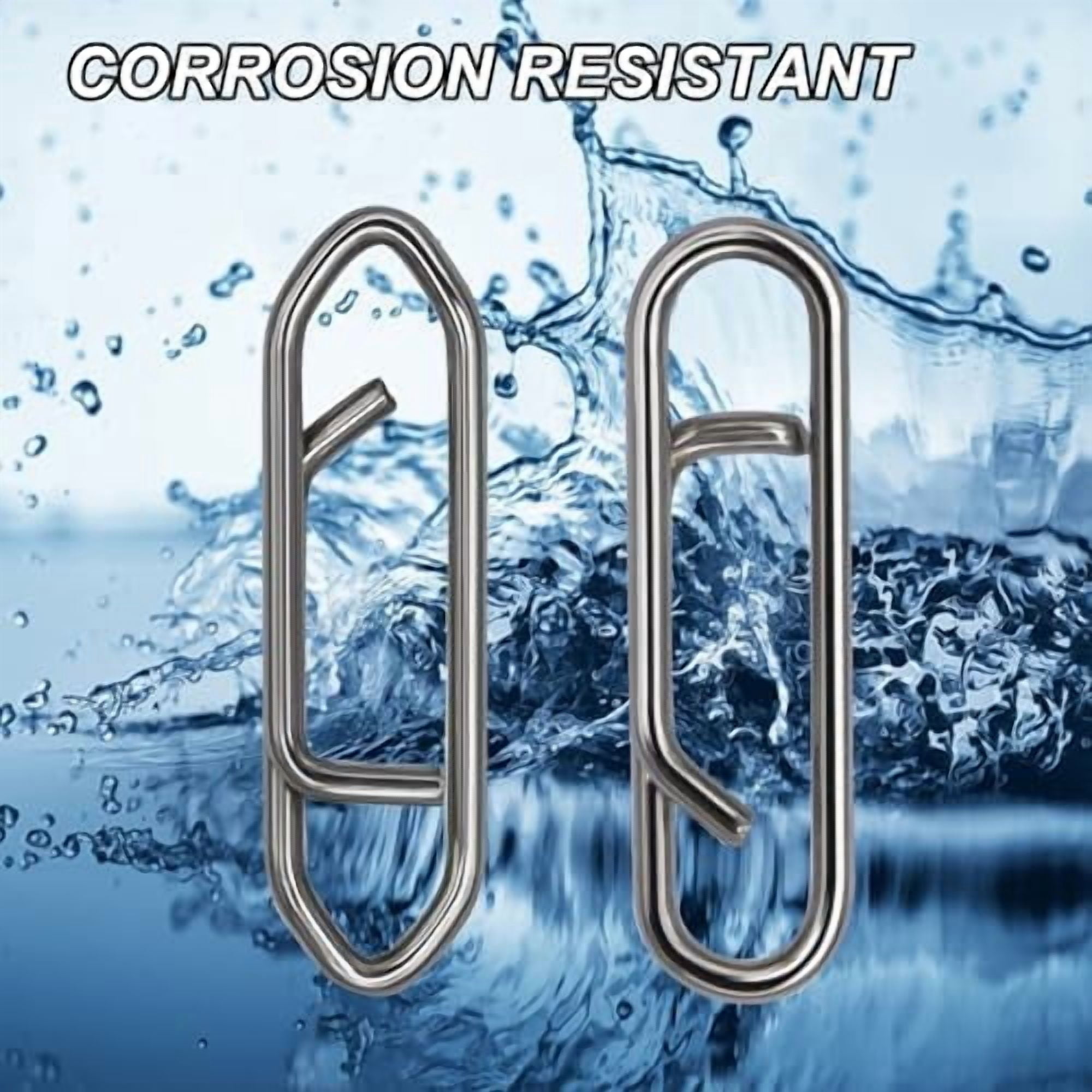 Fishing Power Clips, 200pcs Fishing Speed Clips for Fishing Lure Quick Change, High Strength Stainless Steel Clips Snap Freshwater Saltwater Crankbait Popper Lure Connector Tackle