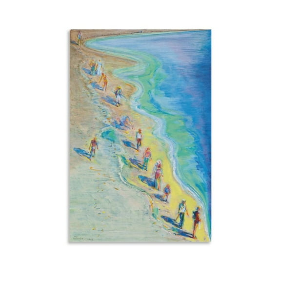 Wayne Thiebaud Long Beach Canvas Printing Famous Paintings, Wall Art Posters, Decorative Hanging Pictures Wall Art Poster Scroll Canvas Painting Picture Living Room Decor Home 12x18inch(30x45cm)