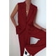 thumbnail image 2 of Conjunto PRETTYGARDEN Rojo Vino Chaleco sin Mangas Pantalones Palazzo Talle XL, 2 of 8