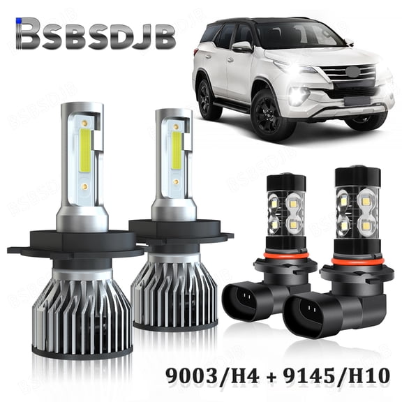 For Toyota Sequoia 2001-2007 Combo White 6000K LED Headlight   Fog Light Bulbs