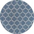 thumbnail image 1 of Unique Loom Outdoor Trellis Lattice Area Rug 7' 10 x 7' 10 Round Navy Blue/Gray, 1 of 1