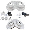 thumbnail image 2 of TRQ Front and Rear Performance Brake Pad & Rotor Kit Brake Pads Brake Rotors Set Ceramic Premium G-Coated Fits Select 2003-2007 Honda Accord, 2 of 8