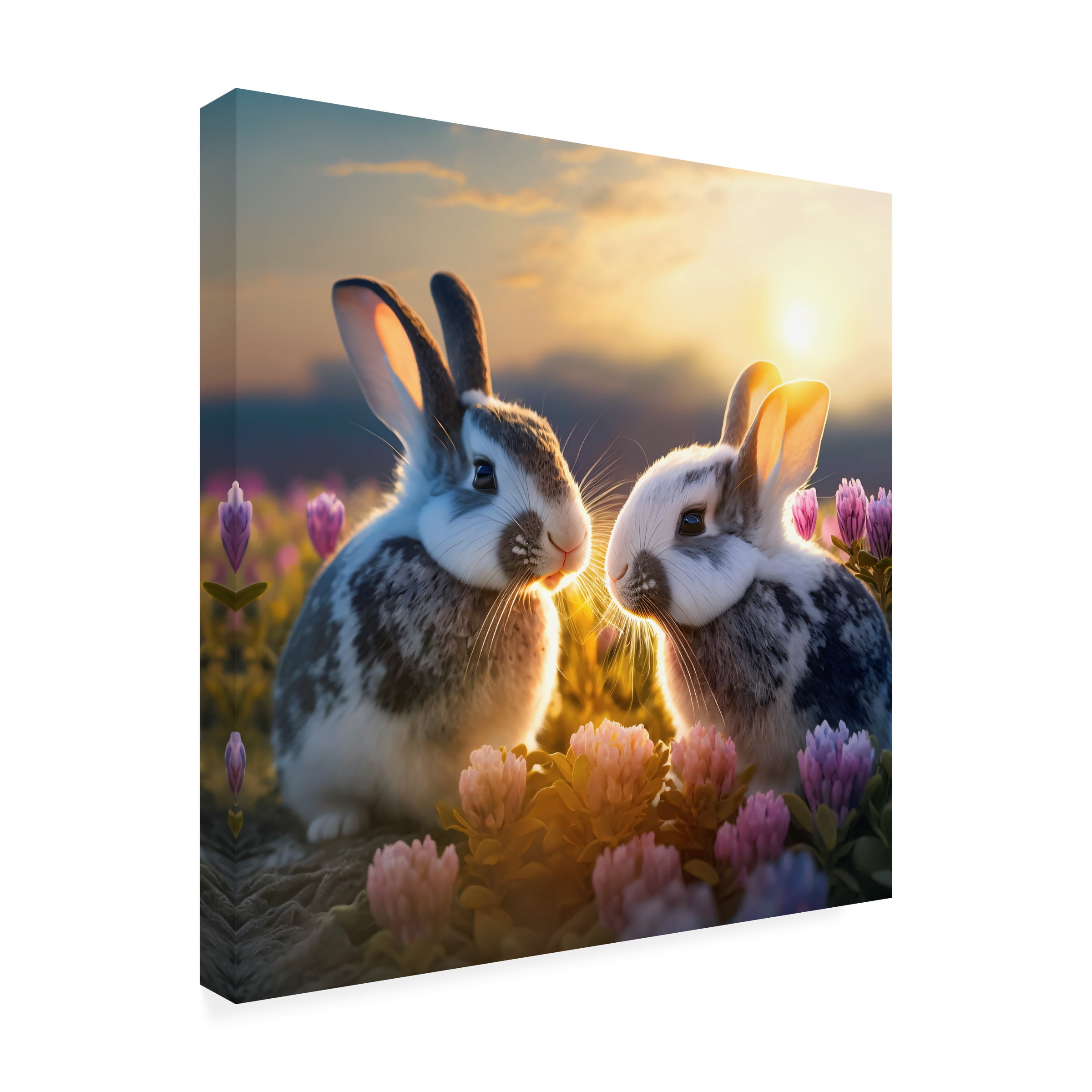 Canvas Wall Art - Ray Heere 'Woodland Animals 32' Wall Art for Living Room, Bedroom, or Office DÃ©cor by Trademark Fine Art - 14 x 14 Inches