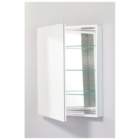 PL Series cabinet 24 wide x 30 high x 4 deep, flat top, white interior, plain glass door, interior electrical shelf, right handed - image 1 of 2