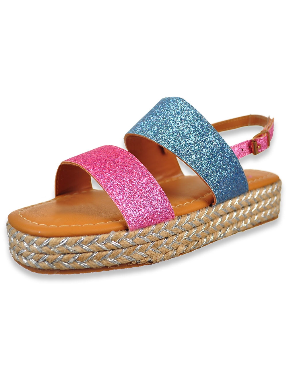 Children/'s Kids Girls Sequin Sliders Holiday Summer Pool Shoes Sandals Size 11-5