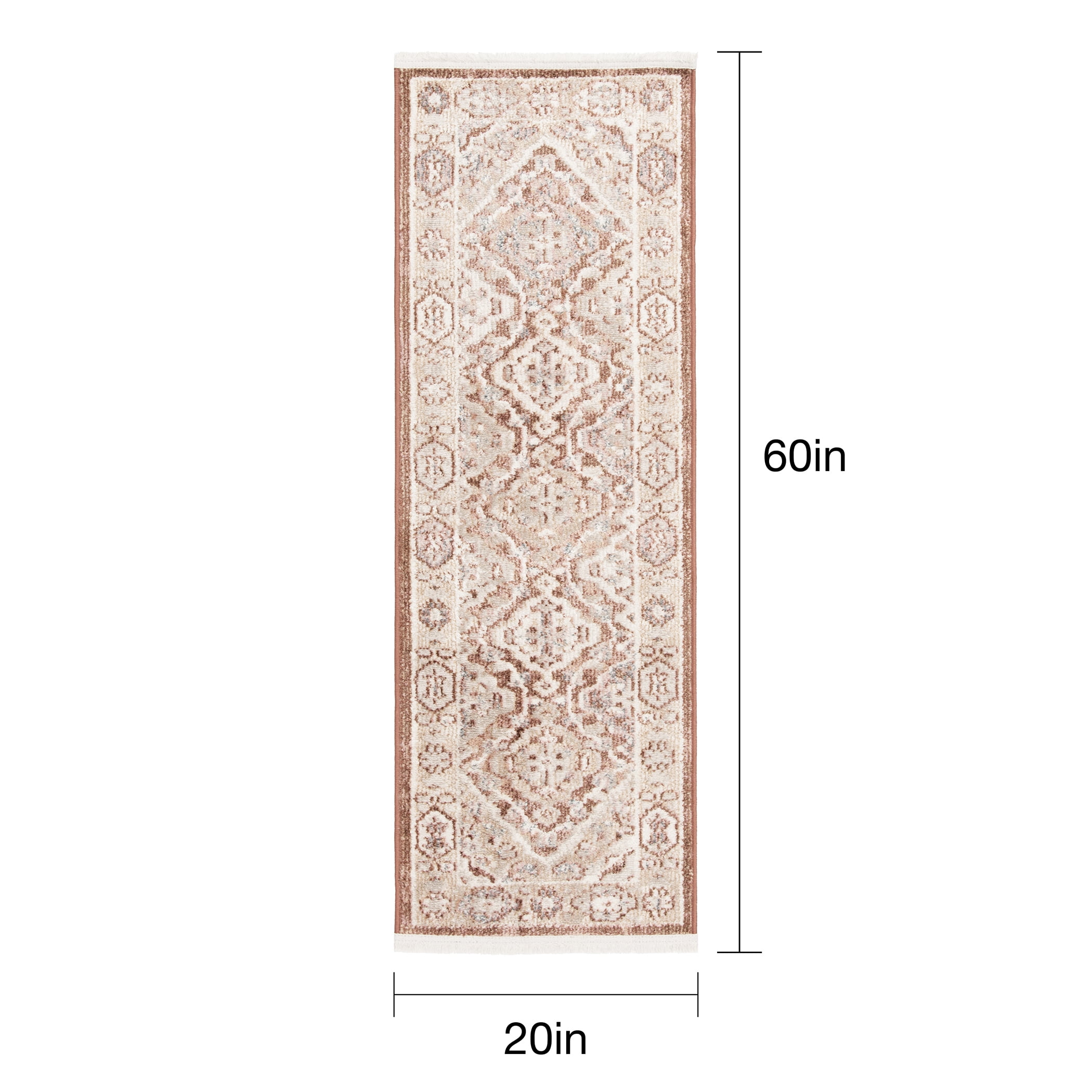 (3 pack) Home Decor Collection 20" x 60" Rust Persian Indoor Runner Rug