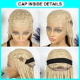thumbnail image 5 of 613 Color Braided Wigs for Black Women Transparent HD Full Lace Knotless Box Braided Wigs Cornrow Braids Synthetic Lace Front Braided Wigs with Baby Hair Handmade Faux Locs Wig Braided Wigs 36 inches, 5 of 11