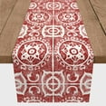 thumbnail image 3 of Creative Products Red Abstract Ocean Stamp 16x72 Poly Twill Table Runner, 3 of 3