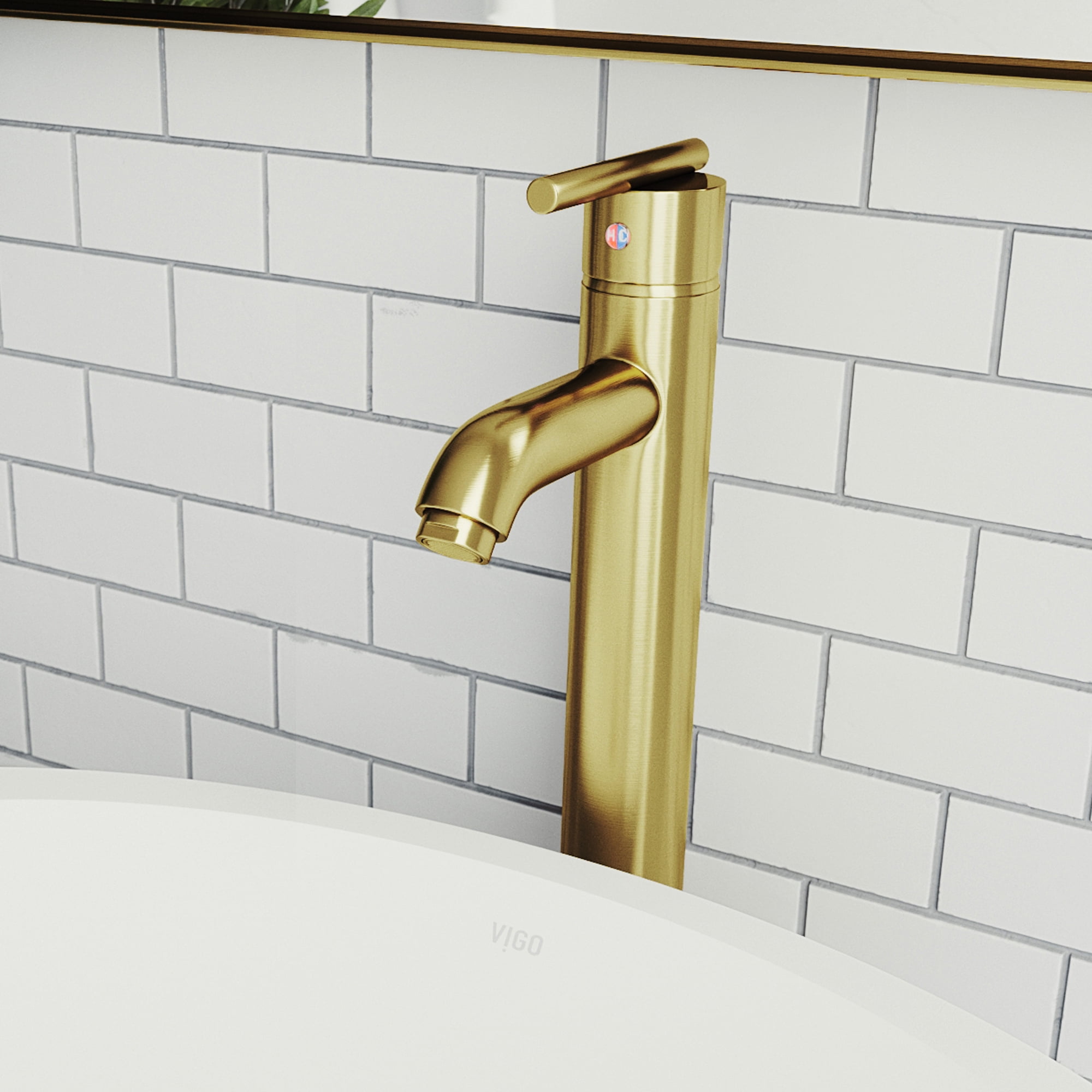 VIGO Seville Vessel Bathroom Faucet (in Matte Brushed Gold) Walmart