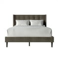 thumbnail image 2 of Castle Place Elegance Wingback Full Platform Bed, Brown, 2 of 11