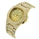 thumbnail image 2 of Reloj de cuarzo para hombre, reloj de pulsera de acero para hombre, reloj de diseño clásico de moda dorado para hombre, 2 of 5