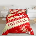 thumbnail image 2 of Erosebridal Rugby Sports Bedding Set Twin Size San Francisco Comforter Set American Football Gifts for Football Fans Women Men Football City Comforter Football Duvet Set Red Room Decor, 2 of 7