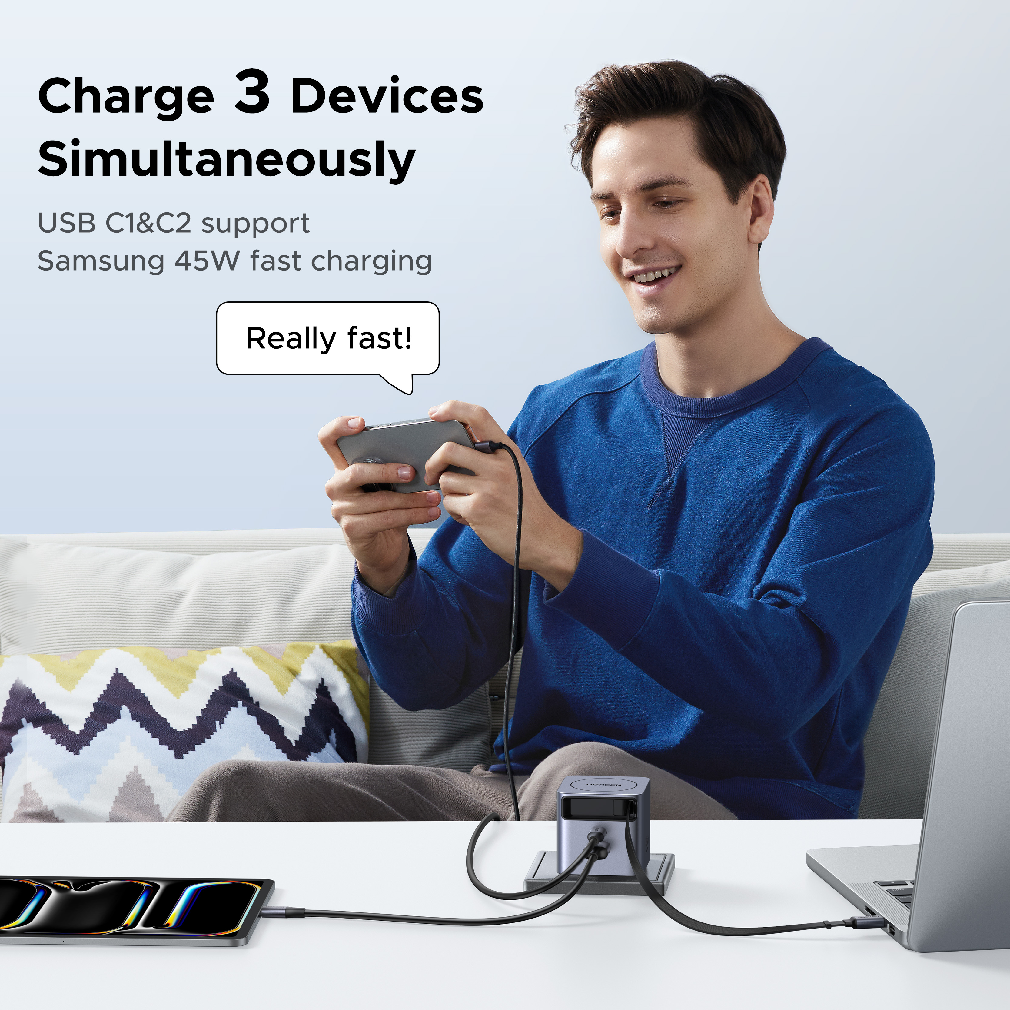 UGREEN Nexode Pro 45W USB-C Charger with Retractable Cable photo 7
