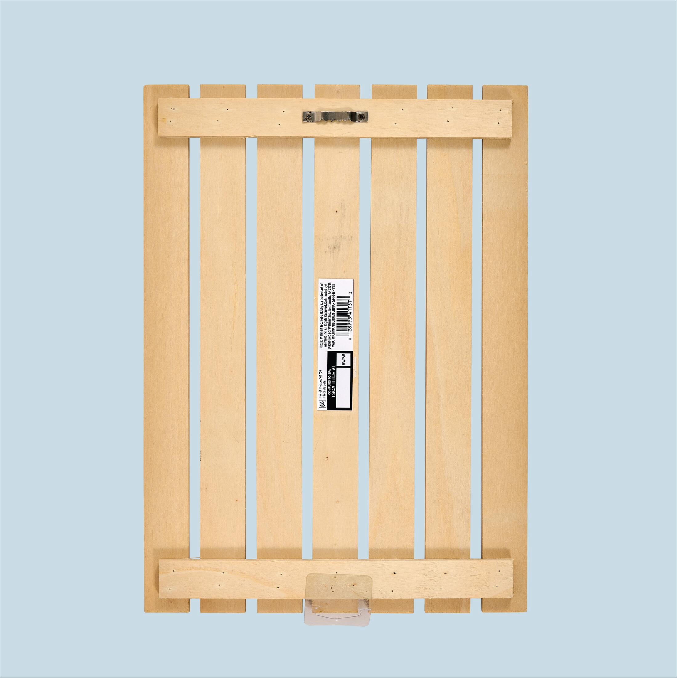 Hello Hobby Fence Pallet Plaque, 9.5" x 13"