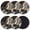 Black, variant on Red Marble Coasters Set of 4, Grey Gold Texture Vintage Farmhouse Art Absorbent Coasters for Drinks, Coaster for Bar Office Dining Coffee Table Accessories Decor, Non Slip Round Desk Coaster