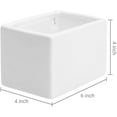 thumbnail image 2 of MyGift 4 Piece Modern Wall Hanging Ceramic Planter, White, 2 of 7