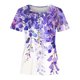 thumbnail image 4 of Fiudx Ofertas Del Día Blusa Superior de Manga Corta con Cuello En V y Botones Estampados Informales a La Moda para Mujer, 4 of 4