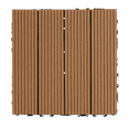 thumbnail image 6 of 20 PCS Wood Plastic Composite Deck Tiles Set, DIY Interlocking Decking Tiles Outdoor, Composite Decking Tiles for Patios, Balcony Floor 12"x12", 6 of 9