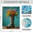 thumbnail image 3 of Diamond Art Kit for Adults, Colorful Floral Cowboy Boot Display Diamond Painting for Adults Beginners, DIY Diamond Art Painting Kits, 5D Diamond Painting Crafts for Home Decor 12x16 Frameless, 3 of 7