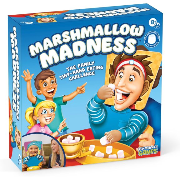 Marshmallow Madness Board Game – Hilarious Family Board Games for Kids & Adults, Fun Fast-Paced Party Game for Family Night, Interactive Kids Board Games, Ages 8