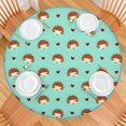thumbnail image 2 of Cute Hedgehog and Love Round Fitted Tablecloth with Elastic Edge,Dining Table Cover Waterproof,Outdoor Round Tablecloth for Camping,Dining,Indoor and Outdoor, 2 of 7